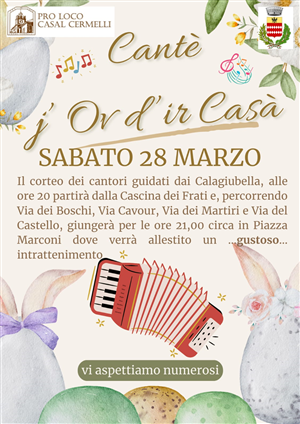 Cantè j'Ov d'ir Casà