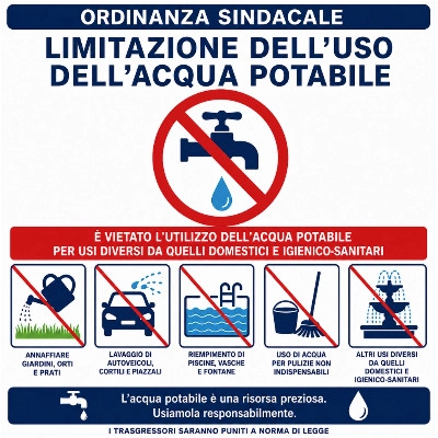 Limitazione dellutilizzo di acqua potabile per scopi non essenziali