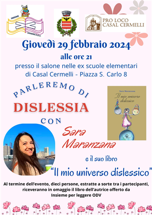 Parliamo di dislessia: ospite Sara Maranzana con il suo libro "Il mio universo dislessico"